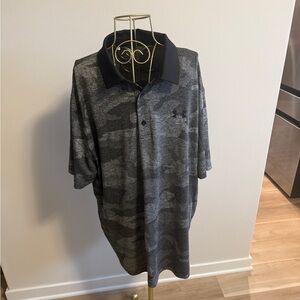 Men's Black Camo Polo Shirt under armour